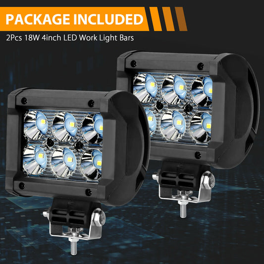 Litampo 2 Pack 4 inch 18W LED Work Light