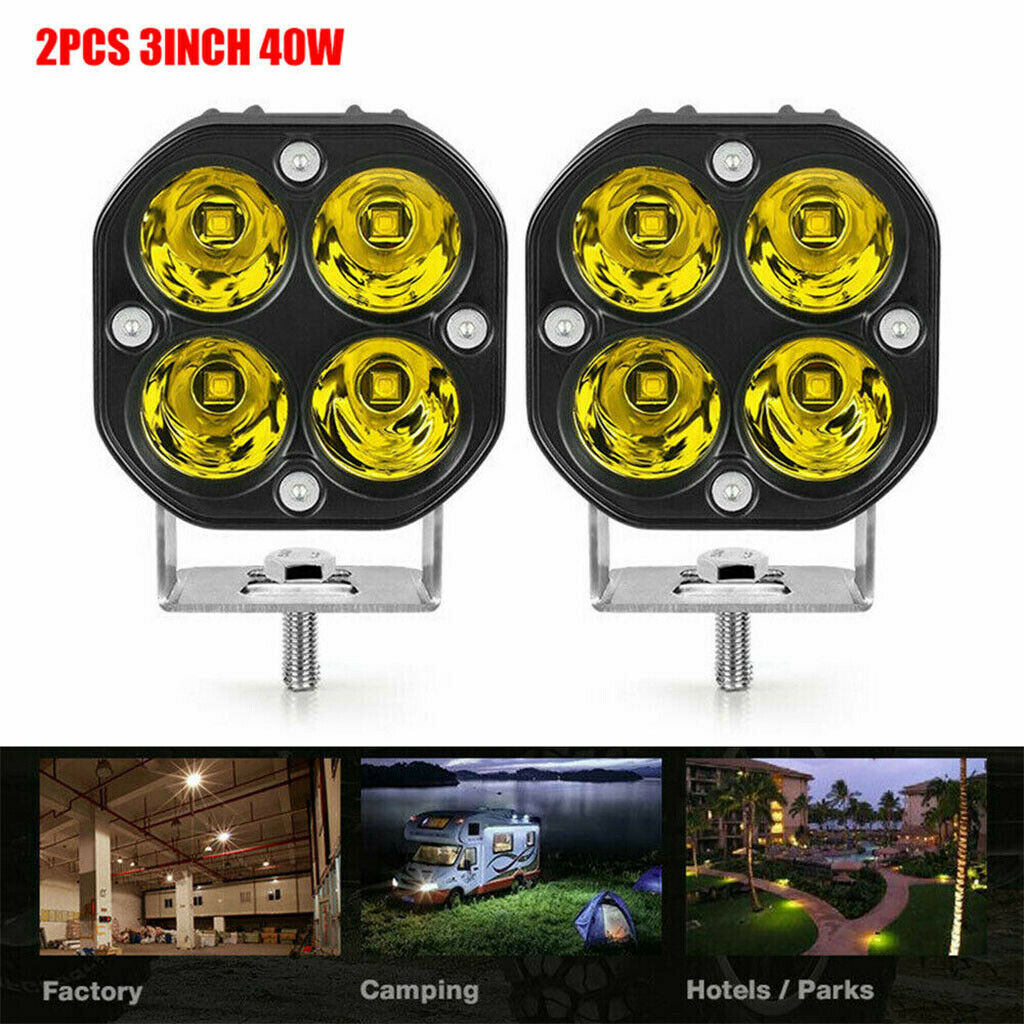 Litampo 2 Pack 3 inch 80W LED Cube Pods Work Light