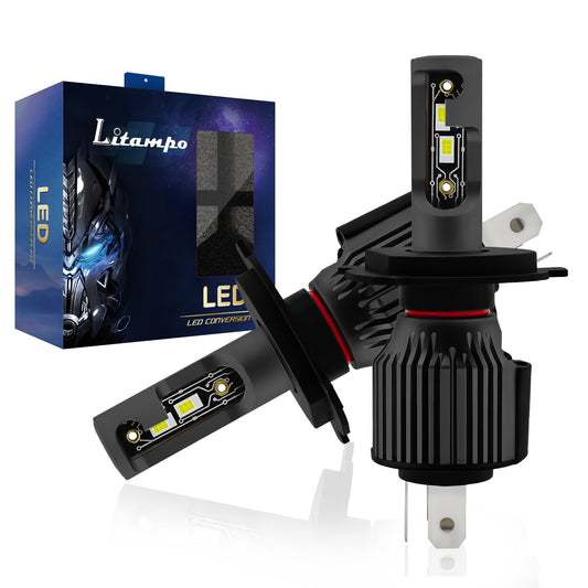 Litampo H4/9003/HB2 LED Headlight Bulbs 60W High Power Pack of 2
