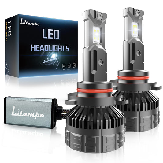 Litampo 9005/HB3 LED Light Bulbs, 120W 25000 LM 800% Super Brightness LED Fog Light Bulbs , IP68 Waterproof 6500K Cool White Replacement LED Bulbs , Pack of 2