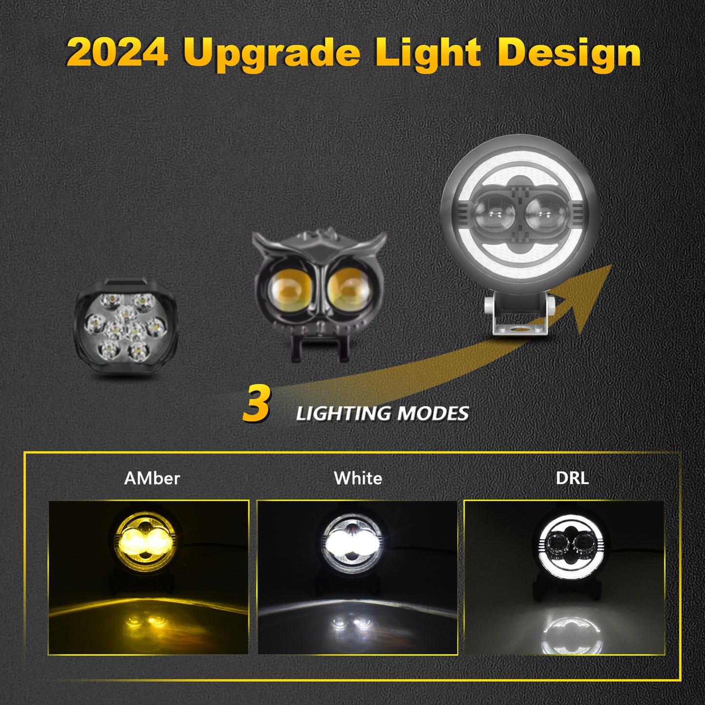 Litampo 2 Pack 4 Inch Round LED Light Pods, 80W 12000LM High Low Beam Light Bar with DRL, IP68 Waterproof Off Road Driving Driving Light Fog Light for Jeep Wrangler Motorcycle Truck SUV ATV UTV Boat