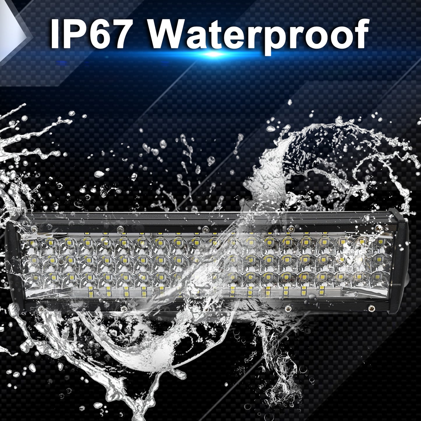 Litampo 12Inch LED Light Bar, 5 Row Spot Lights 150W 15000LM Backup Light Bumper Work Light with Wiring Harness Kit for Off Road Fog Light Driving Light on Truck SUV ATV UTV